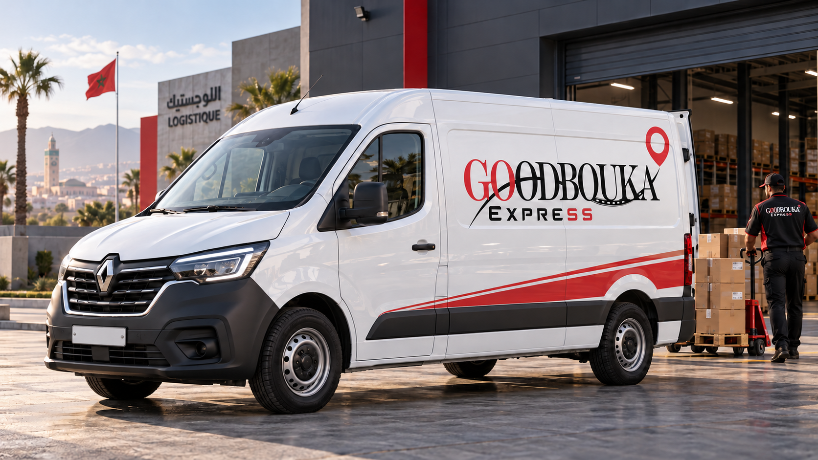 Illustration du transport de marchandises GOODBOUKA Express